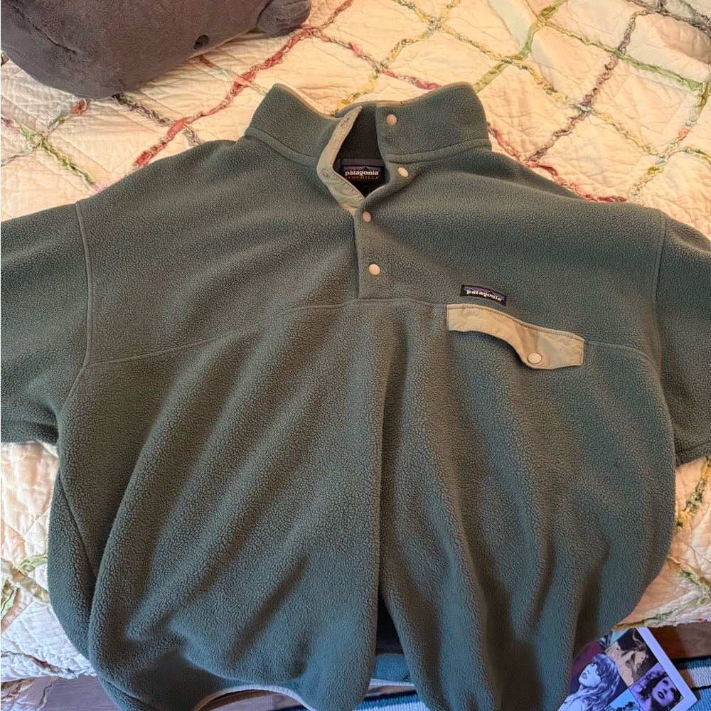 Patagonia Green Synchilla Fleece Sweatshirt